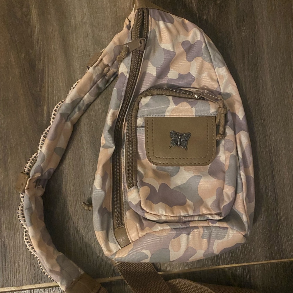 Cute camo cross body bag
